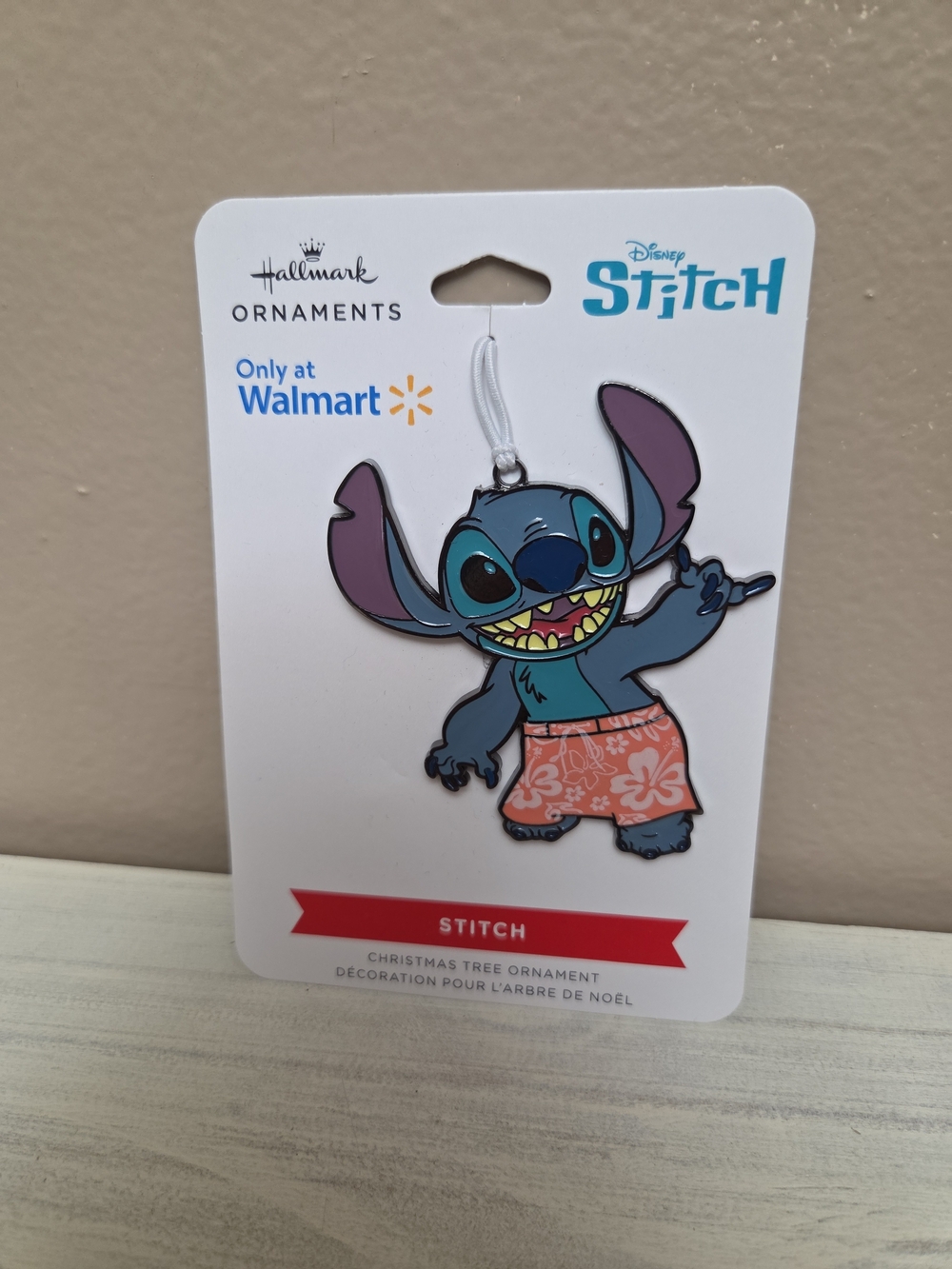 Disney Ornament Backing Card - White with Gray String